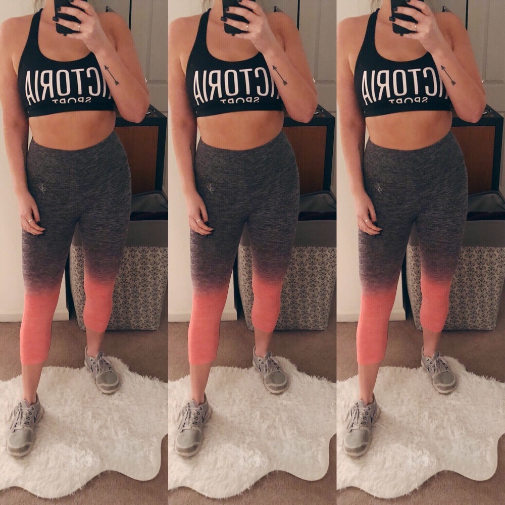 •Pink Ombré workout leggings•